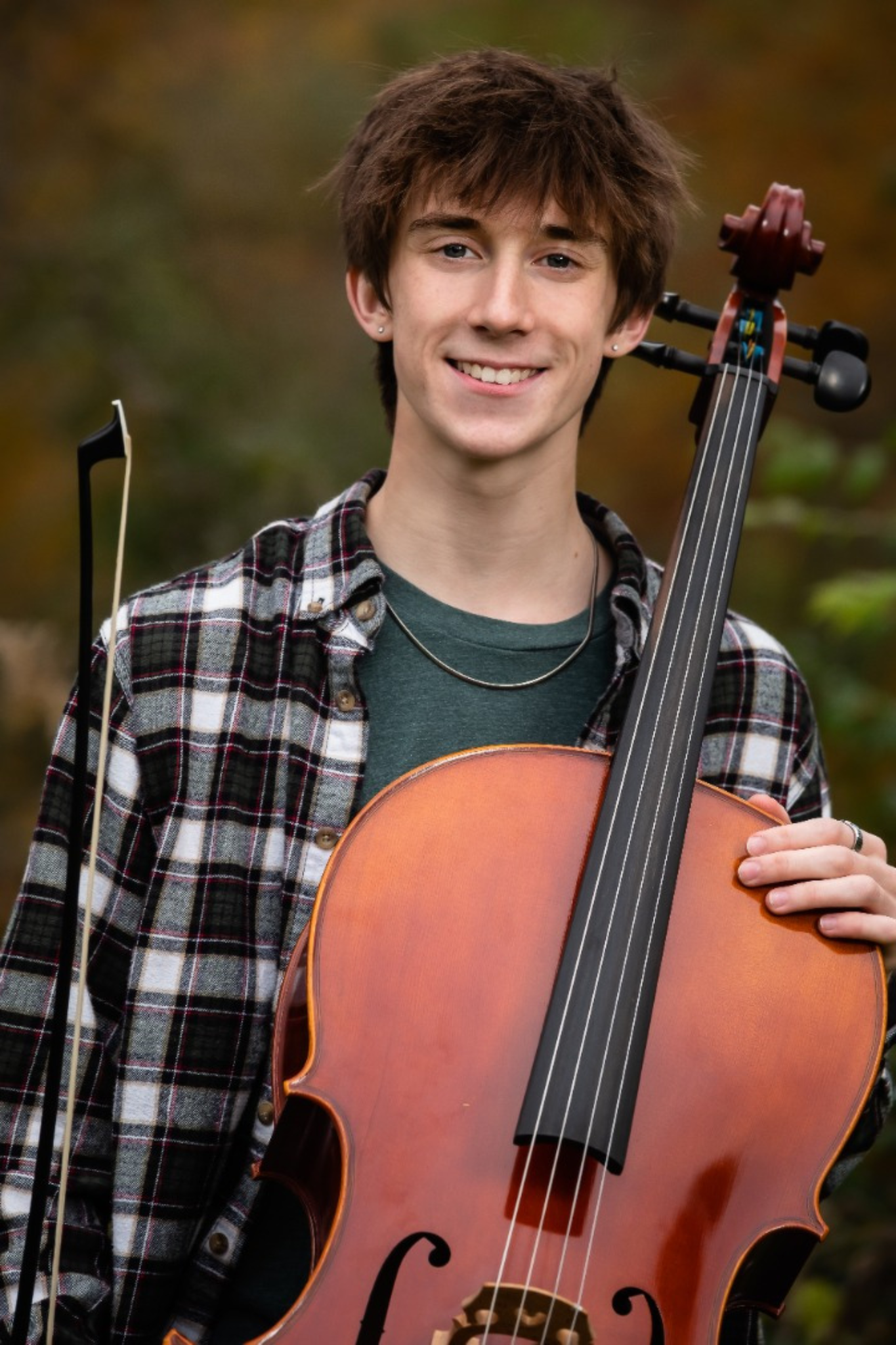 Senior portrait with cello